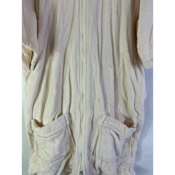 Vintage 90s Streetwear Terry Cloth Zip Robe Swim Beach Cover Up USA